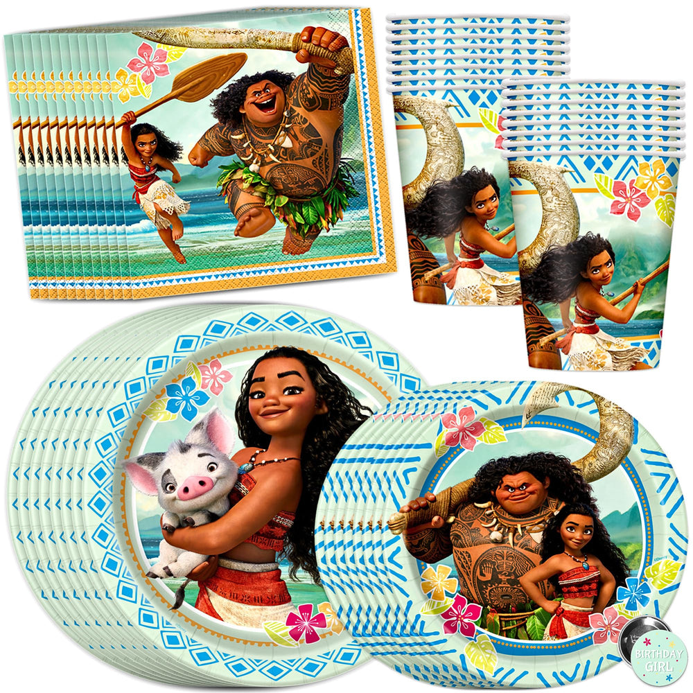 Unique emballage avant du kit Moana montrant contenu et thème festif bénéfice décoration prête