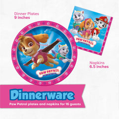 Unique Paw Patrol assiettes 9" et serviettes assorties prêtes pour gâteaux et pizza