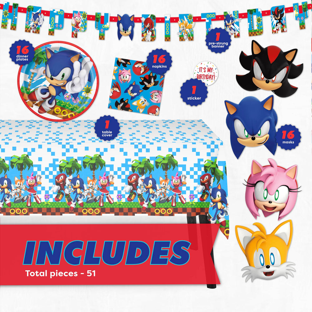 Unique grosse assiette Sonic 9 pouces montrant résistance et motif
