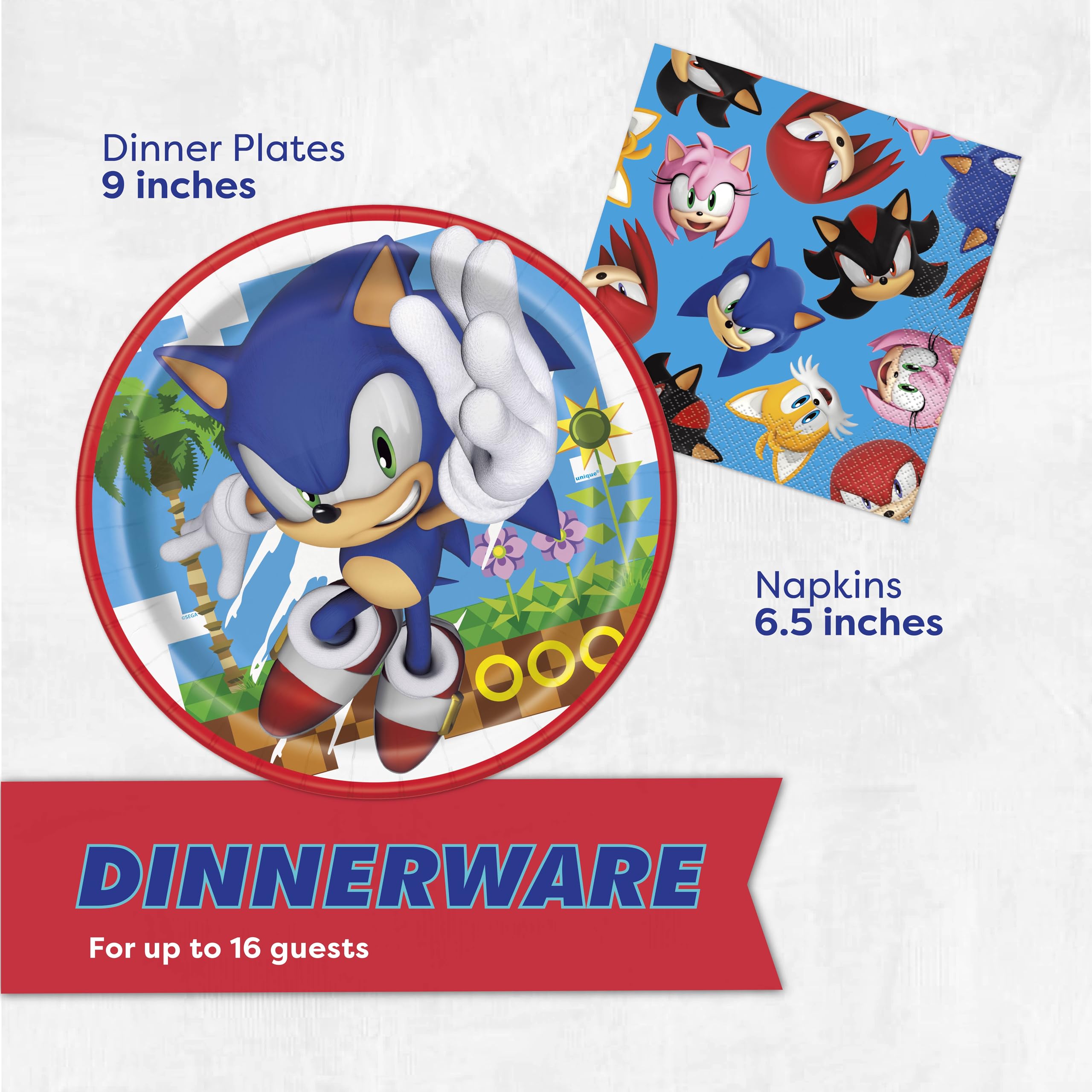 Unique masques Sonic disposés montrant amusement et accessoire prêt à porter