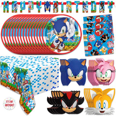 Unique face du packaging officiel Sonic montrant le visuel coloré pour fête