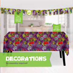 Assiettes et serviettes Unique TMNT empilées, design coloré facilitant le service