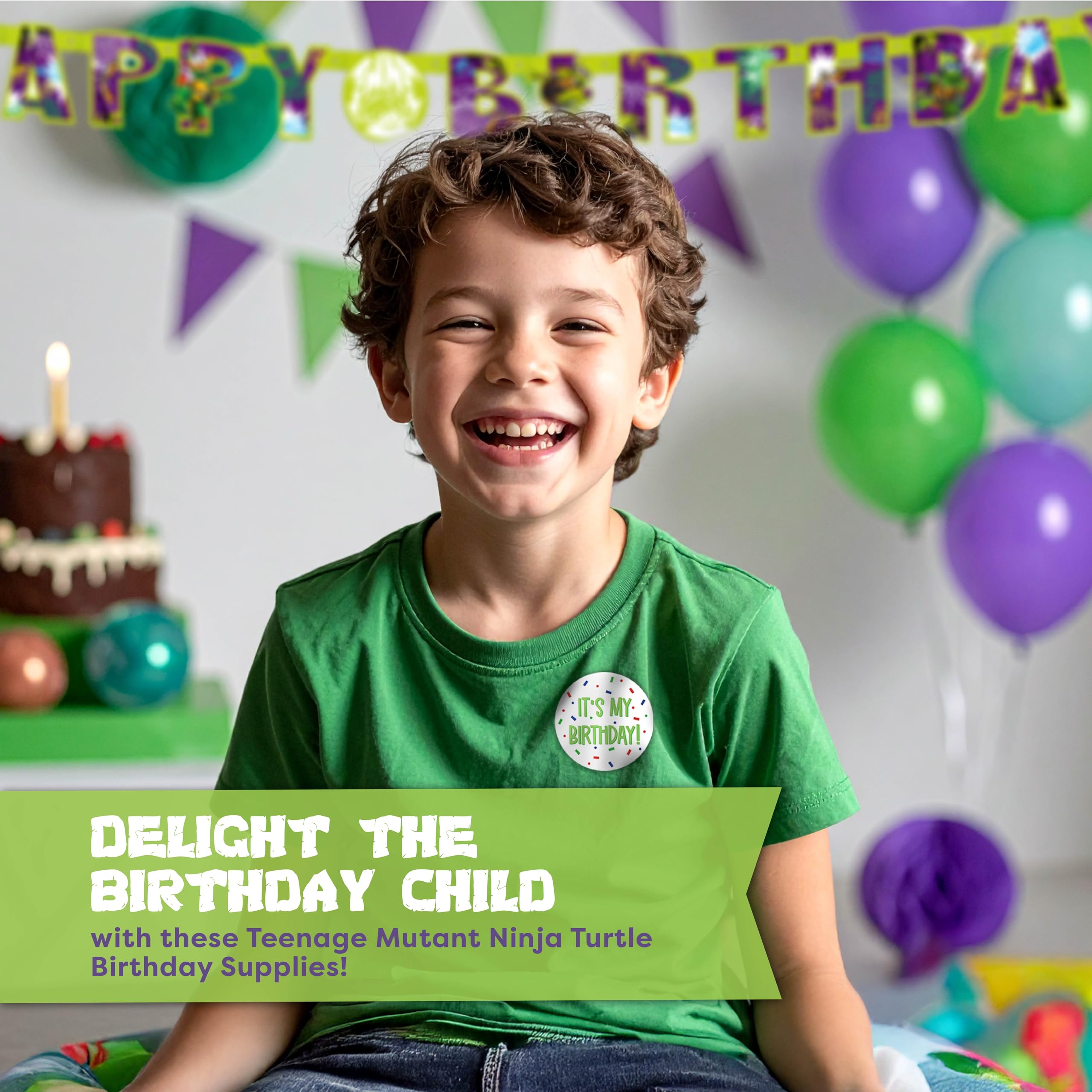 Unique autocollant "It's My Birthday!" mis en valeur pour identifer l'enfant