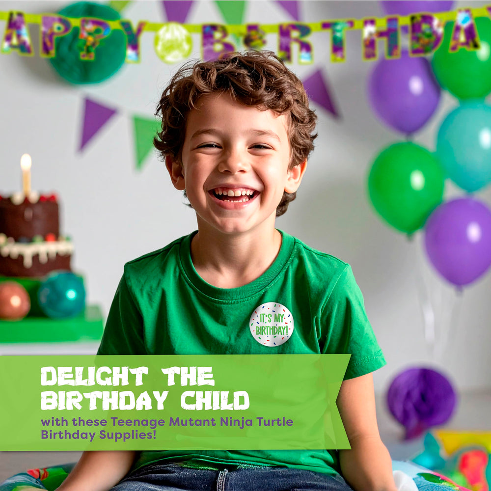Unique autocollant "It's My Birthday!" mis en valeur pour identifer l'enfant