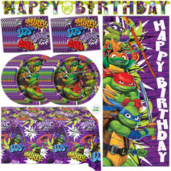 Unique pack Teenage Mutant Ninja Turtles montré face avant pour une déco complète