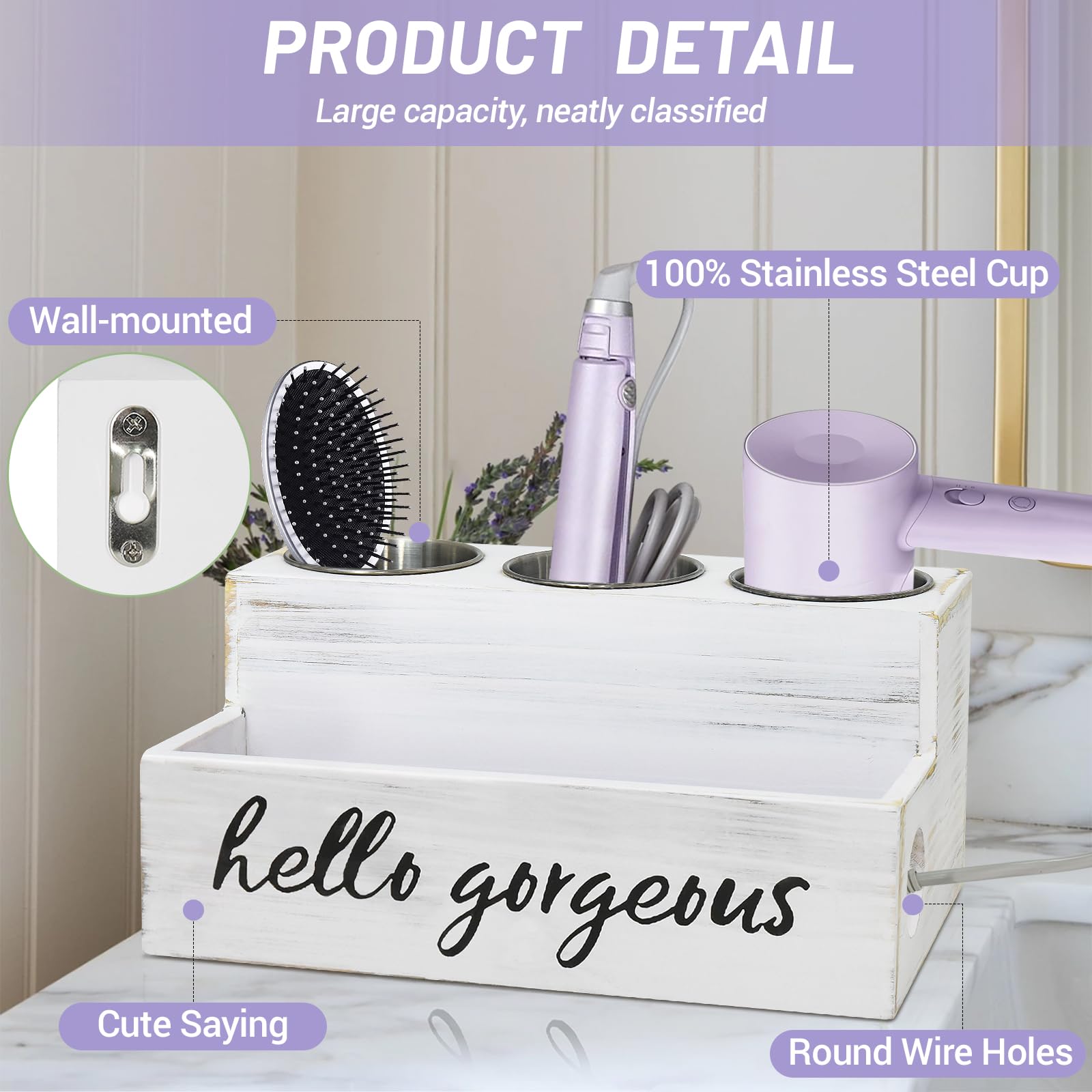 Unistyle en utilisation avec sèche-cheveux, accès rapide aux outils