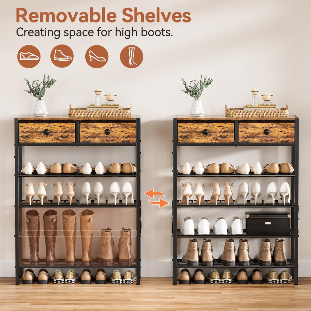 UNITSTAGE étagère retirée pour bottes, démontrant modularité pratique