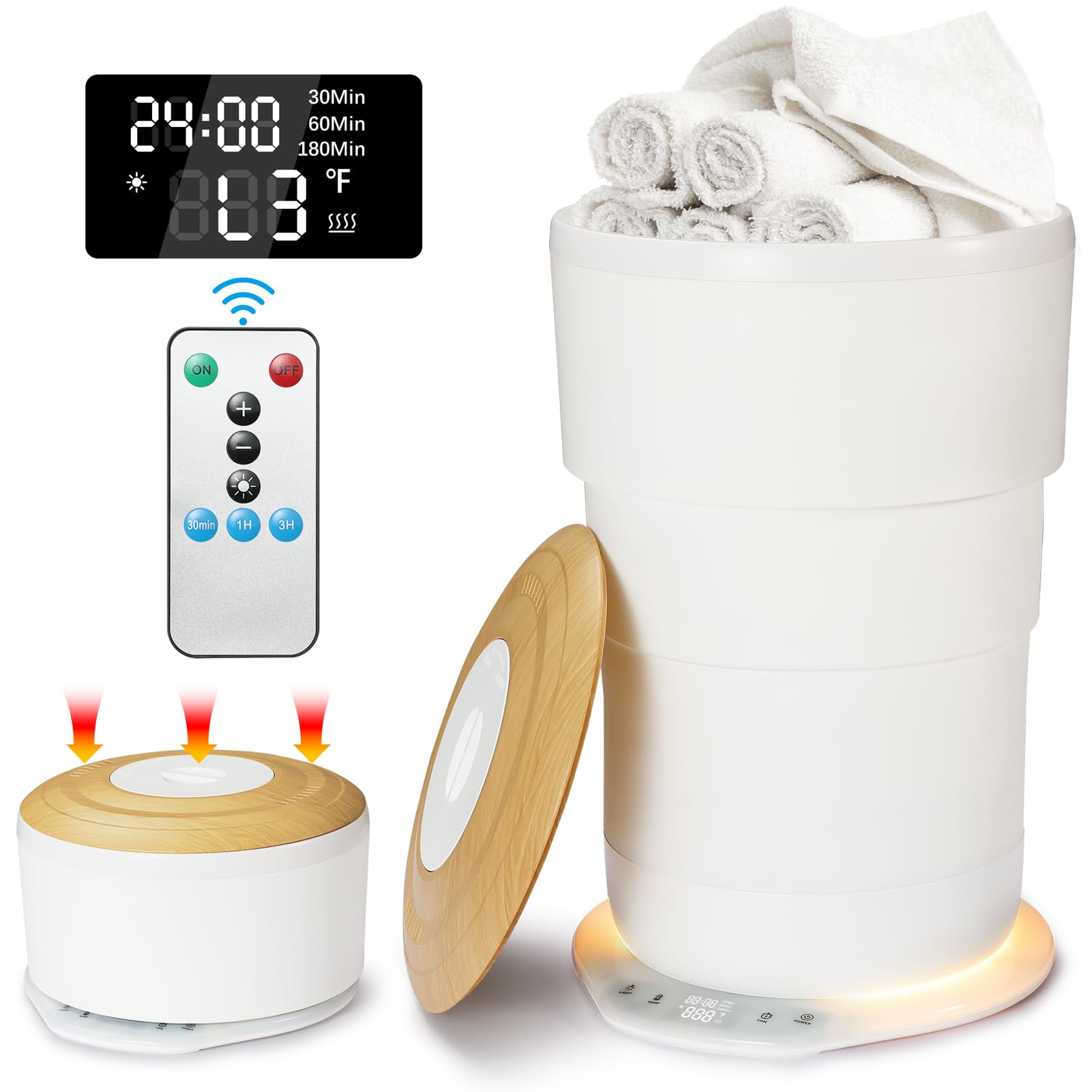 Uoxfill vue avant blanche montrant design élégant et capacité 23L pour confort