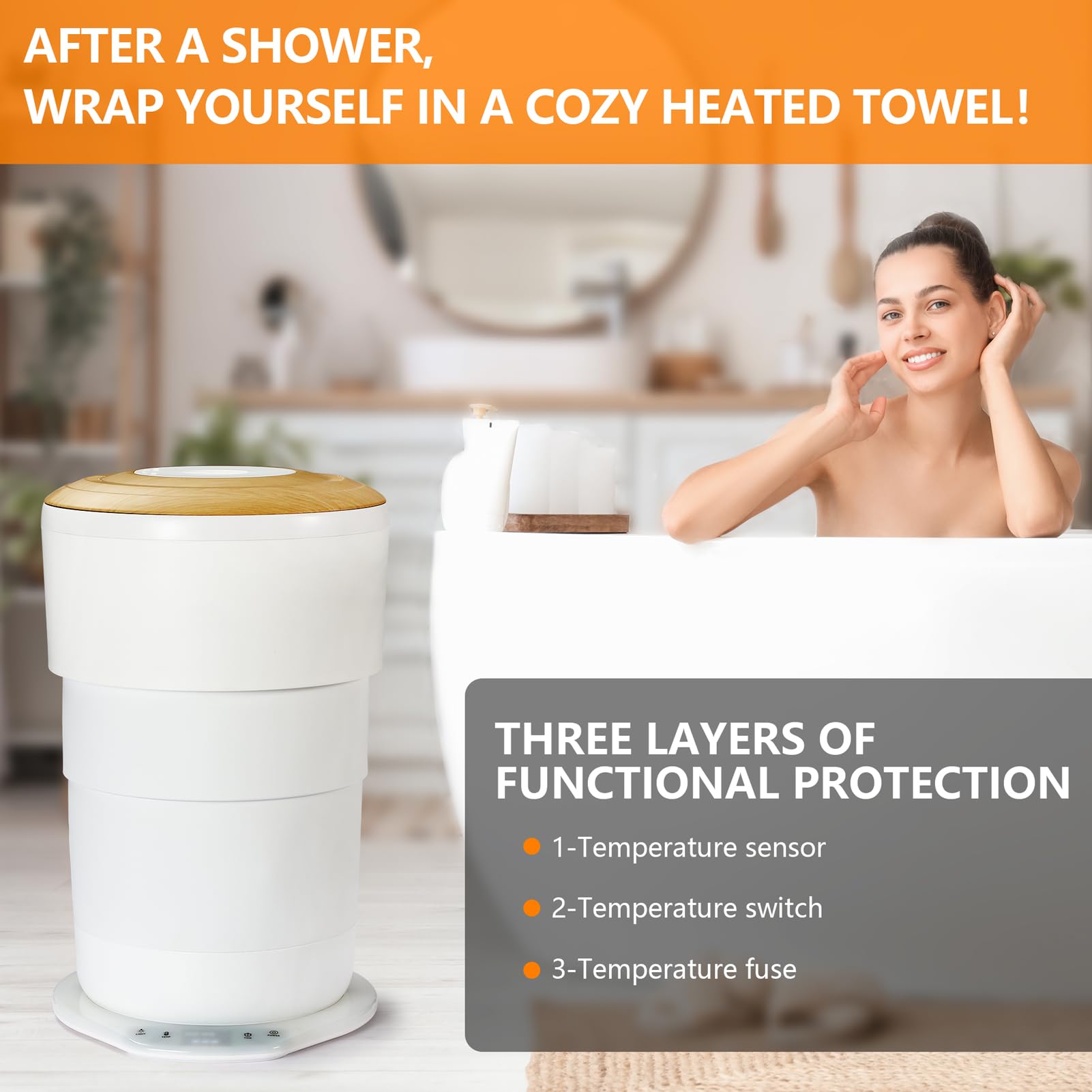 Uoxfill serviette et peignoir retirés, démontrant usage après bain agréable