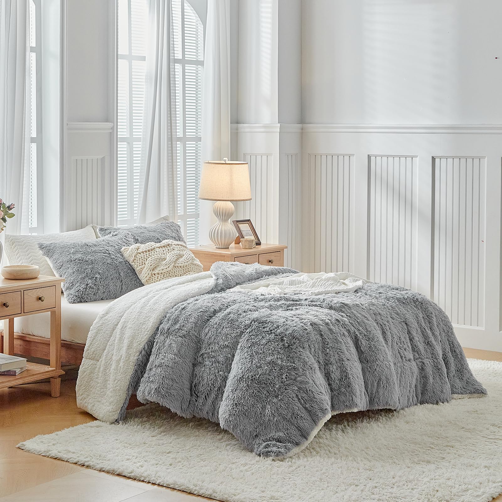 UOZZI BEDDING détail shaggy texture pelucheuse pour confort