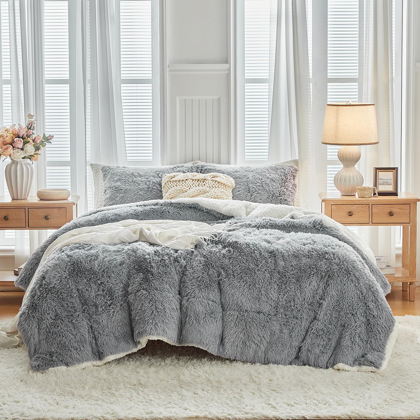 UOZZI BEDDING envers sherpa chaud pour maintien de la chaleur