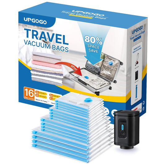 UPGOGO emballage face avant montrant contenu et gain de place