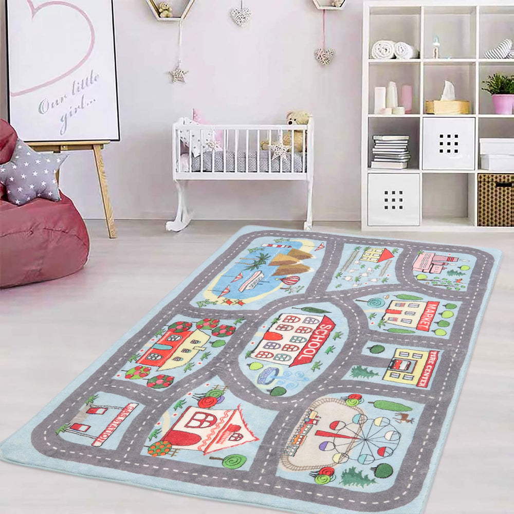 Uphome tapis en chambre d'enfant montrant intégration déco chaleureuse