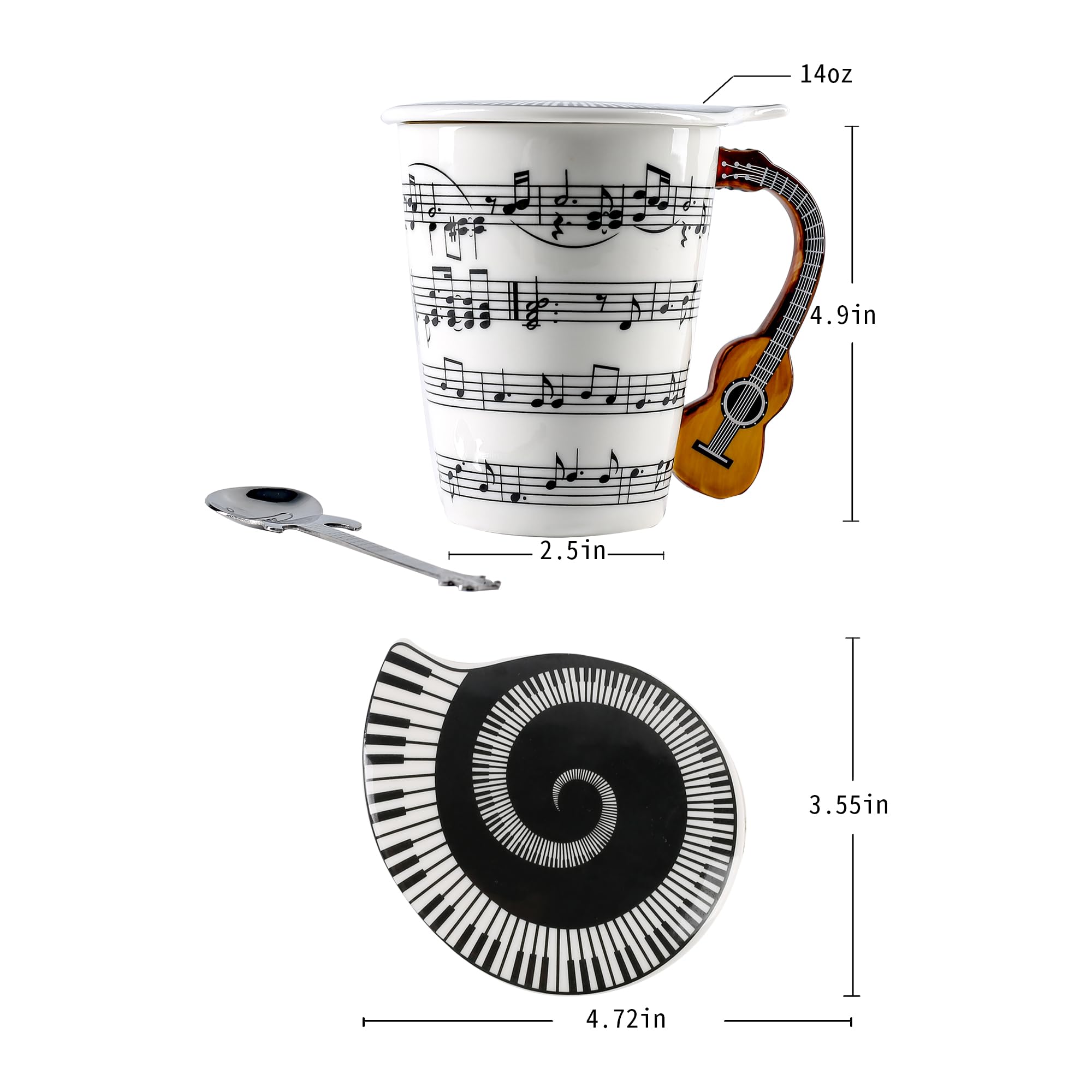 Upper Midland Products cuillère guitare en inox pratique et décorative