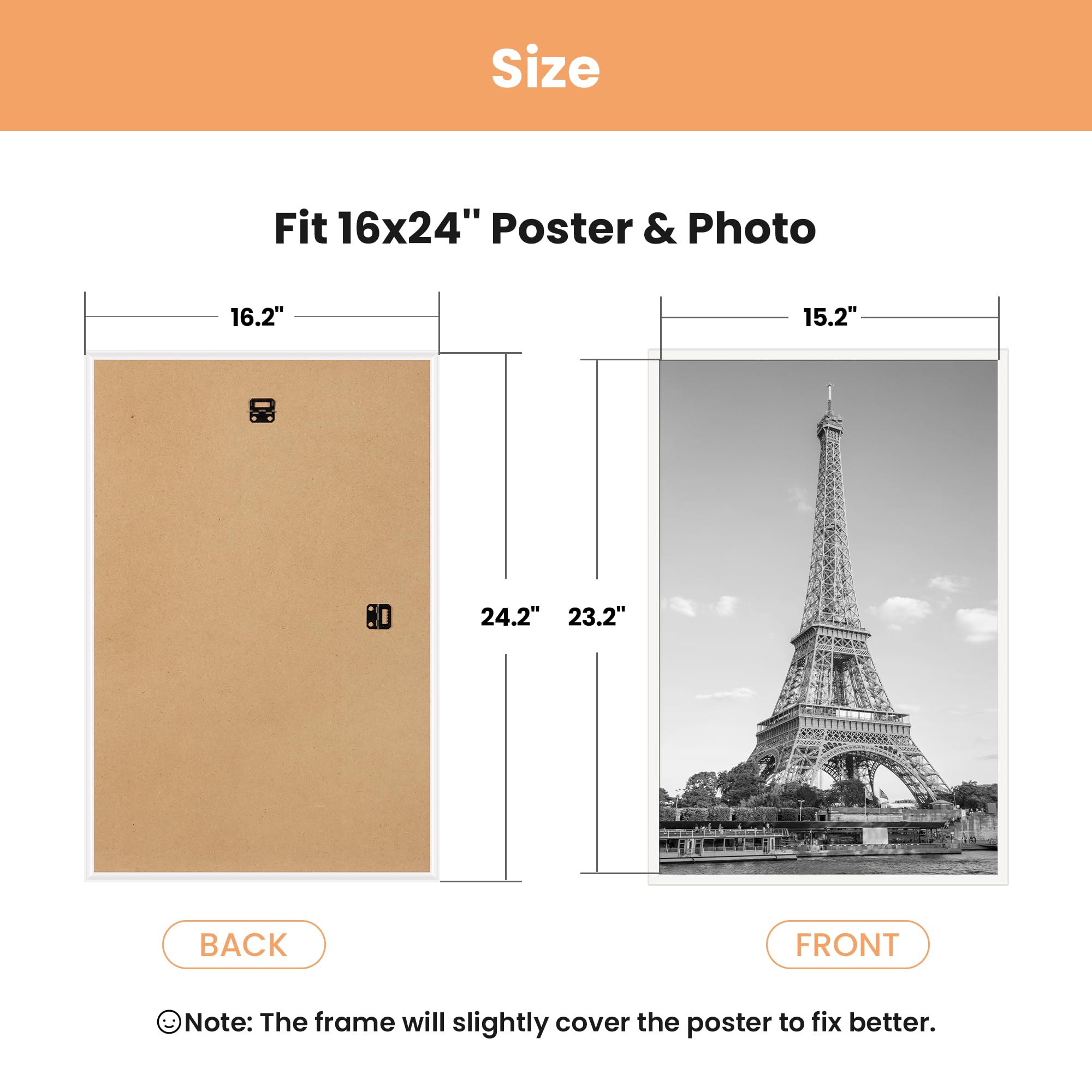 upsimples comparaison taille affiche 16x24 échelle pratique