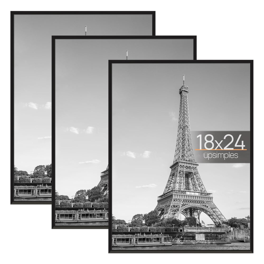 upsimples cadre devant noir montrant une affiche nette et moderne