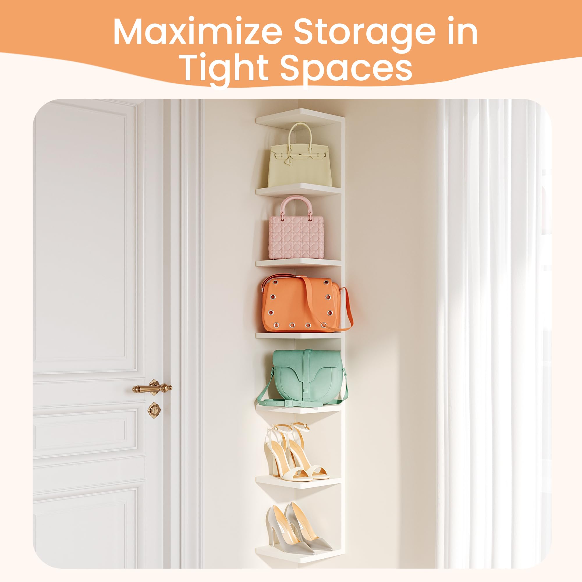 upsimples étagère installée dans une chambre, ambiance minimaliste apaisante