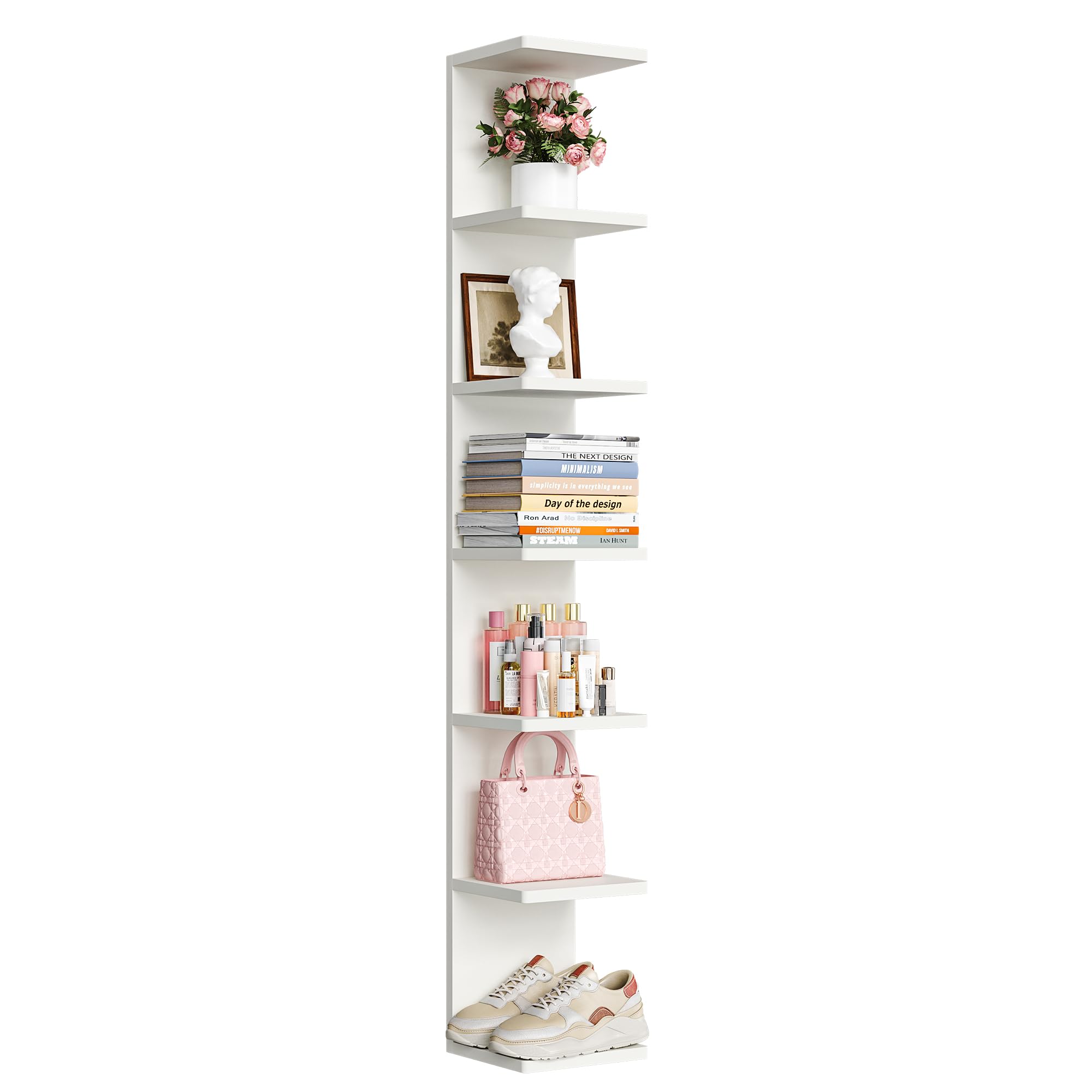 upsimples étagère murale vue avant, rangement vertical et élégant