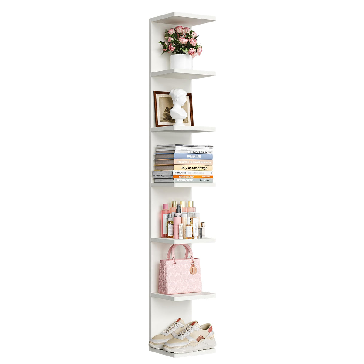 upsimples étagère murale vue avant, rangement vertical et élégant