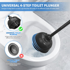 uptronic ventouse quatre étages gros plan, forte étanchéité pour débouchage