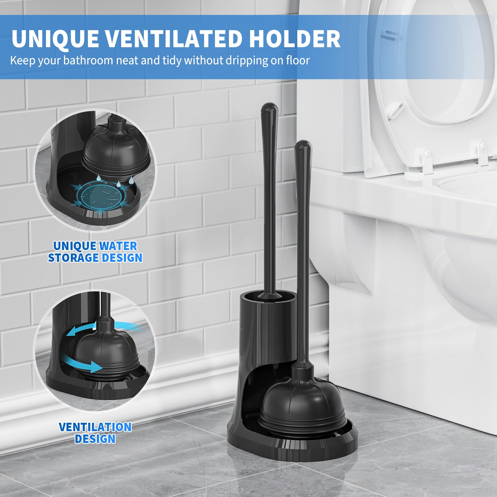 uptronic ventouse en action sur cuvette, débouchage puissant et contrôlé