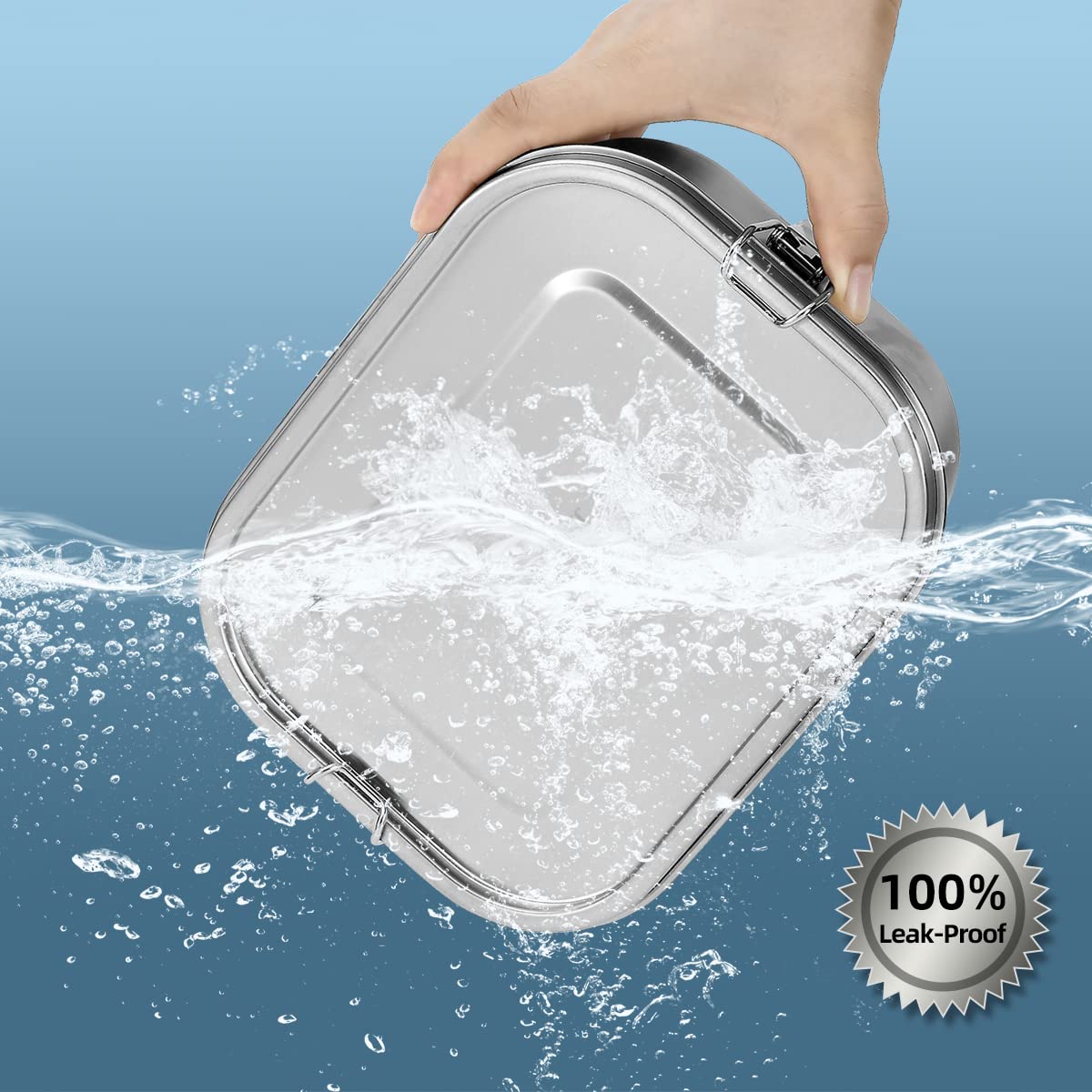 UPTRUST bento placé à côté d'une bouteille pour comparaison d'échelle