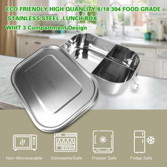 UPTRUST bento ouvert affichant trois compartiments pour portions pratiques