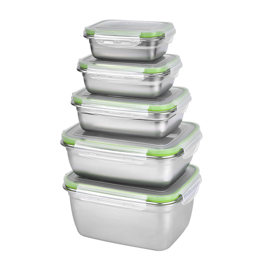 UPTRUST vue avant du lot vert montrant toutes les tailles et rangement pratique