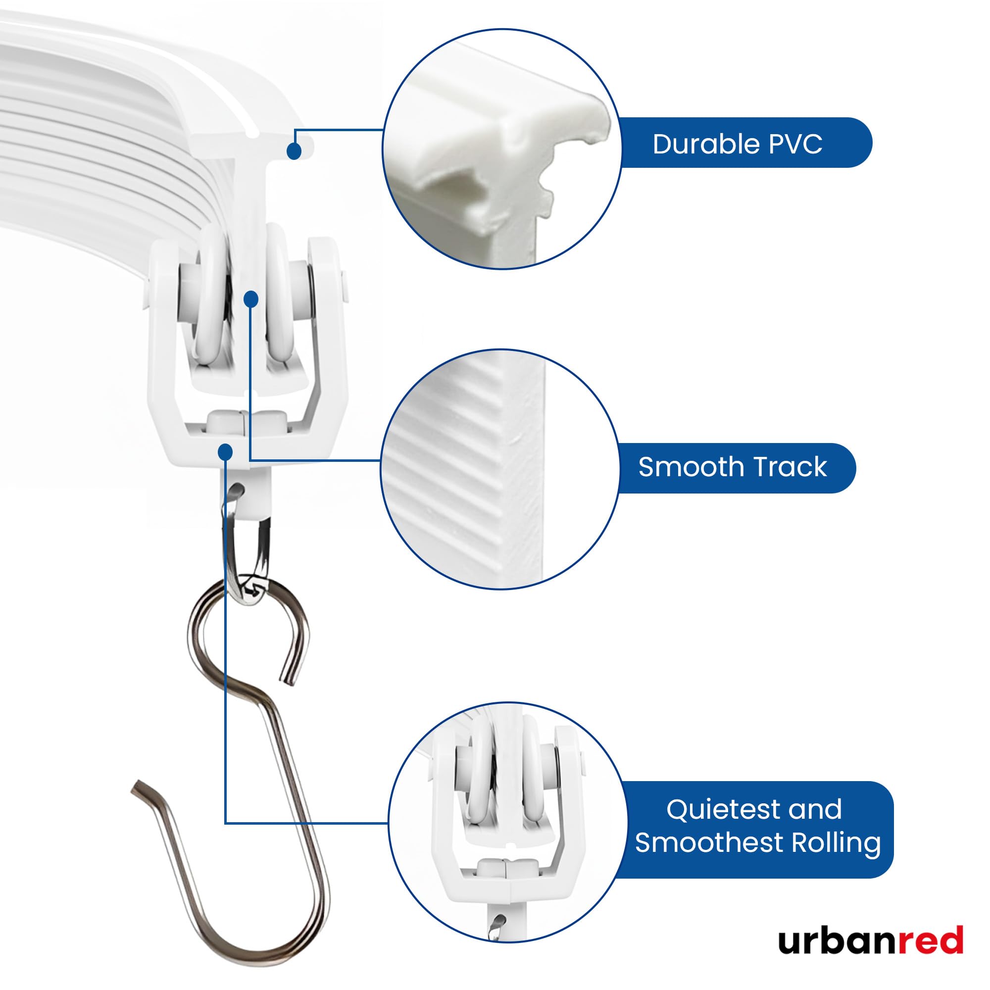UrbanRed supports plafond à emboîtement montrant fixation rapide et maintien solide