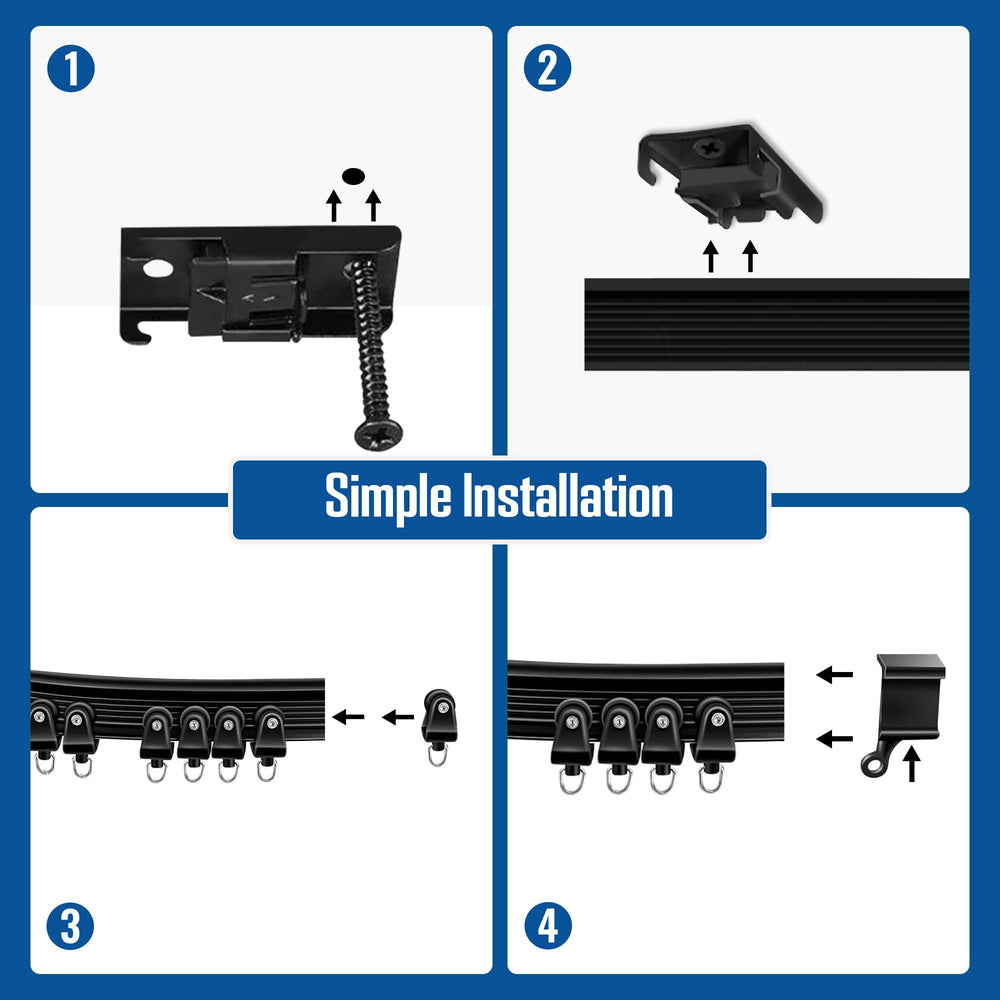 UrbanRed rail courbé autour d’un coin illustrant adaptation aux ouvertures atypiques