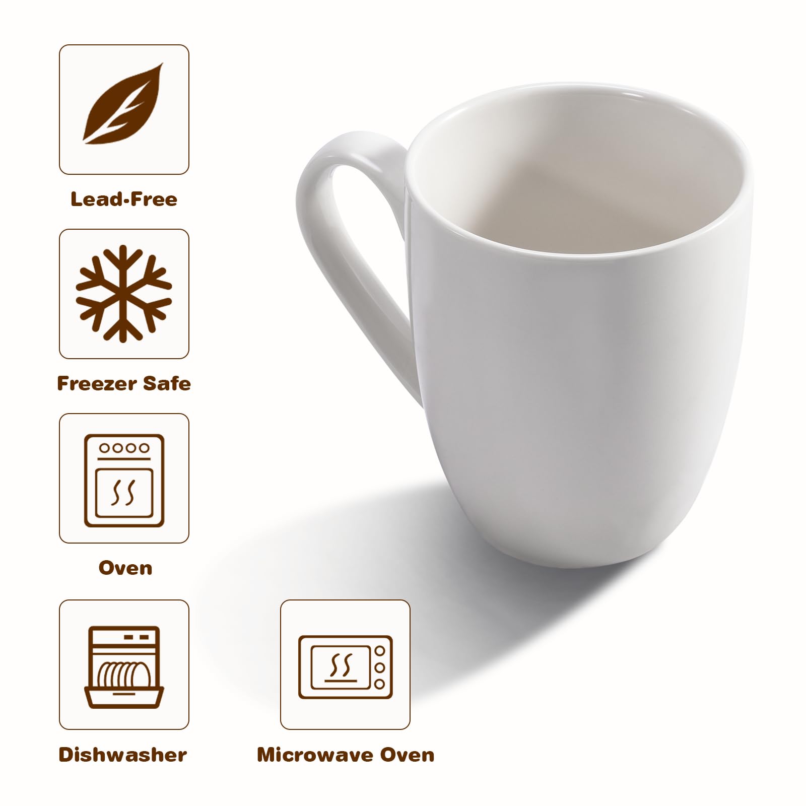Urbanstrive six tasses disposées sur table, service coordonné pour la maison