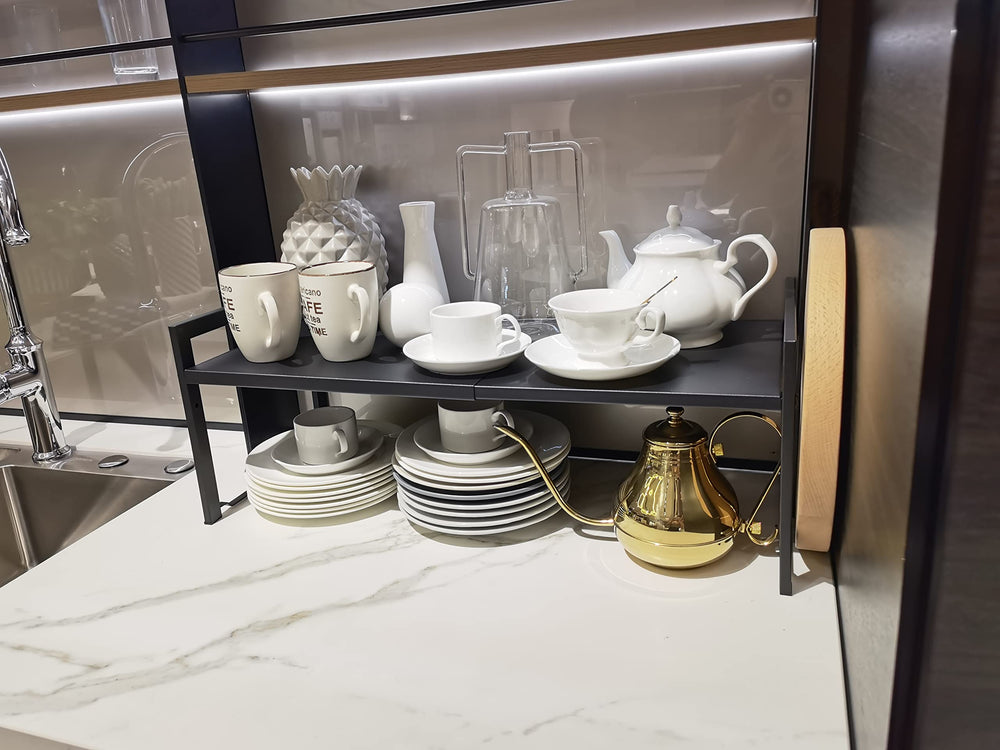 Urhomey plus comparaison d'échelle montrant profondeur 10,6" adaptée aux assiettes et blender