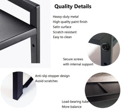 Urhomey plus gros plan du revêtement poudre noir résistant aux rayures et à la corrosion