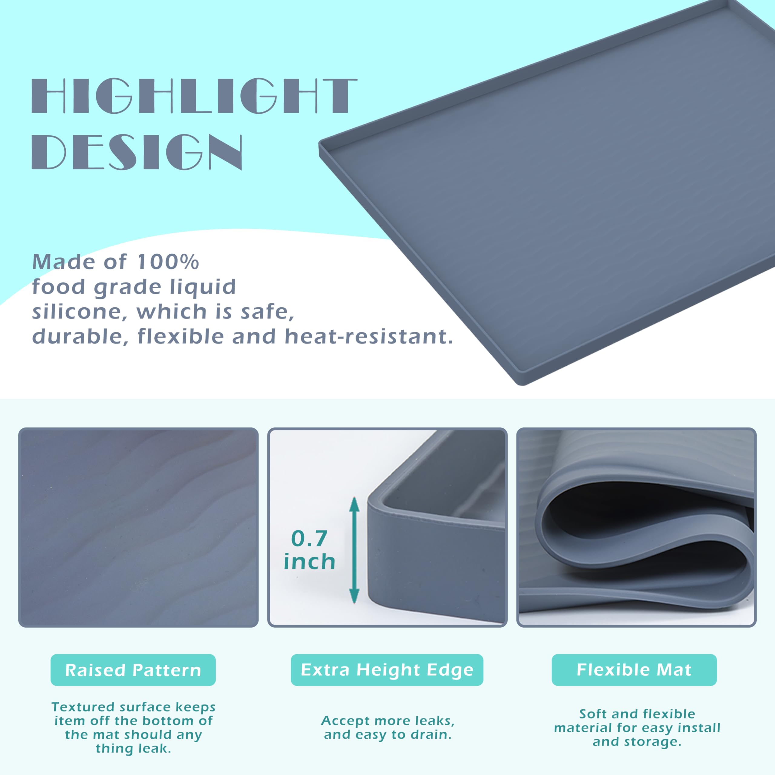 URMONA tapis en usage sous évier protège tuyauterie et surface