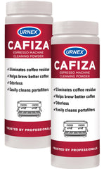 Urnex Cafiza emballage recto montrant le lot de deux boîtes et informations produits