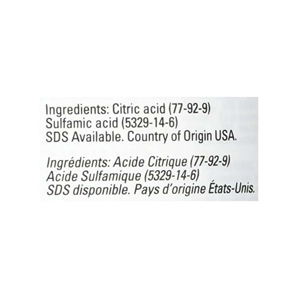 Urnex Dezcal cuillère de dosage montrant la quantité recommandée