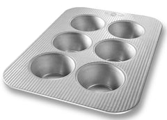 USA Pan vue avant du moule 6 cavités montrant la finition pro et la capacité généreuse