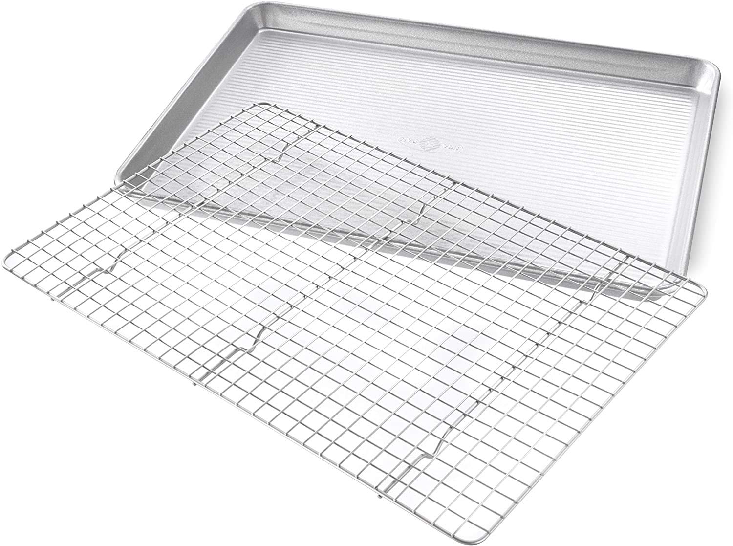 USA Pan grille insérée dans plaque pour glacer et égoutter facilement