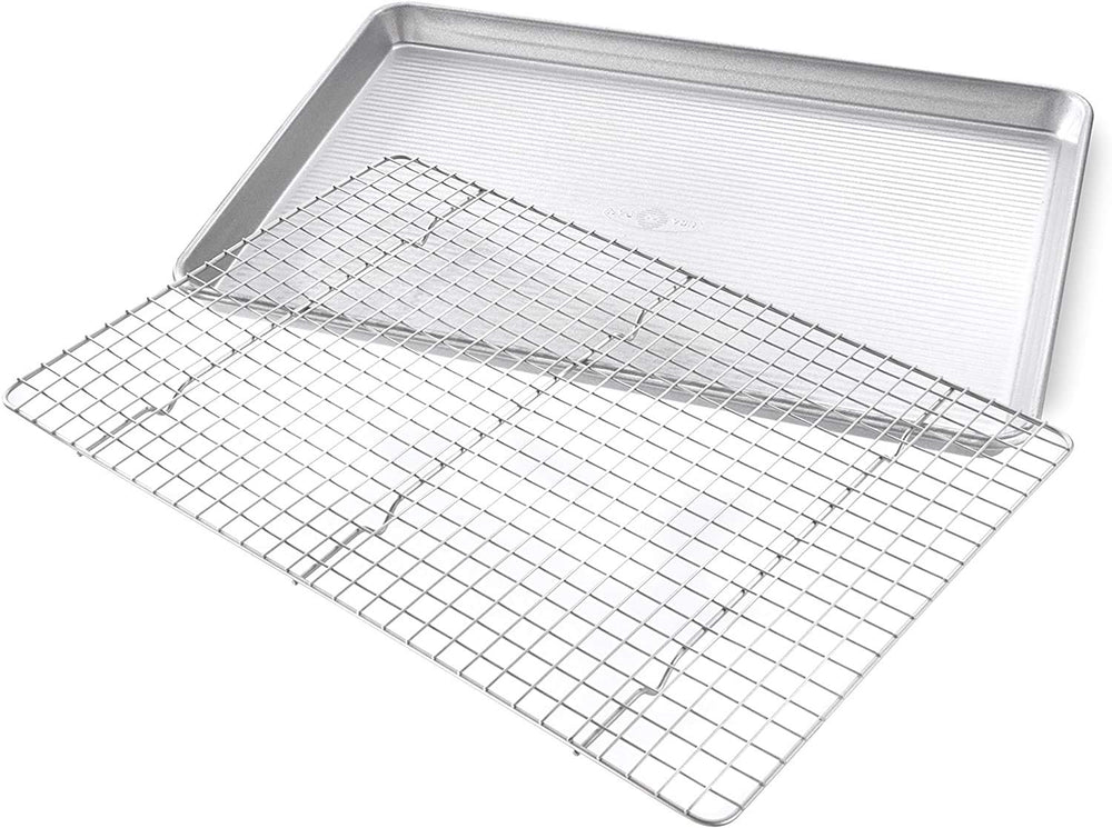 USA Pan grille insérée dans plaque pour glacer et égoutter facilement