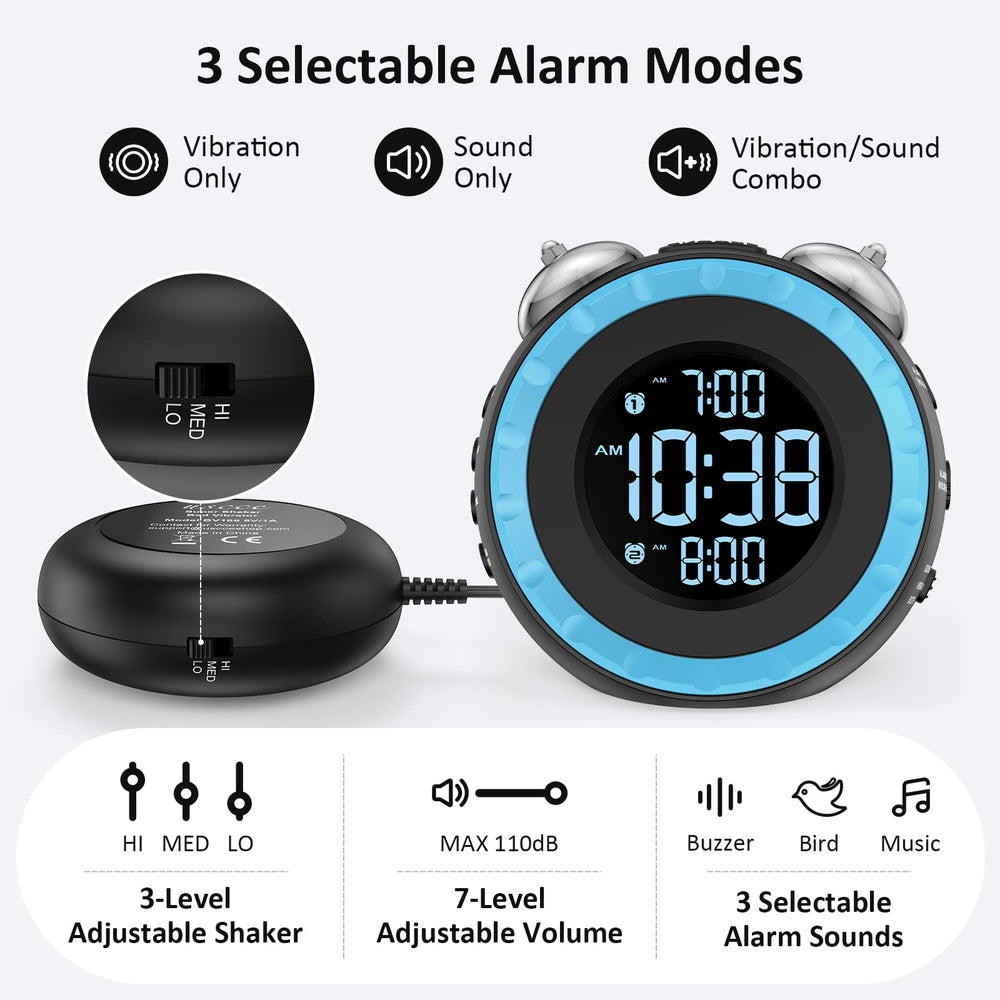 uscce réveil placé sous l'oreiller, vibration efficace pour se réveiller