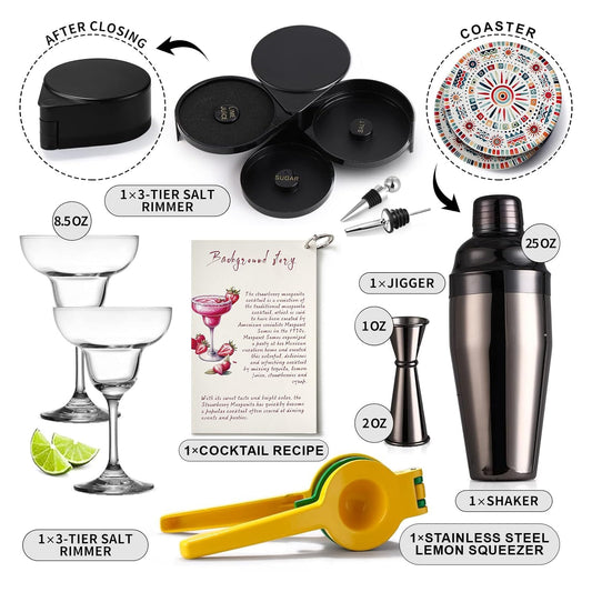 USEEKRIL verre margarita 8,5 oz face offrant une présentation élégante et contrôle de portion