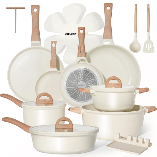 USELUCK vue d'ensemble 22 pièces prêt à cuisiner