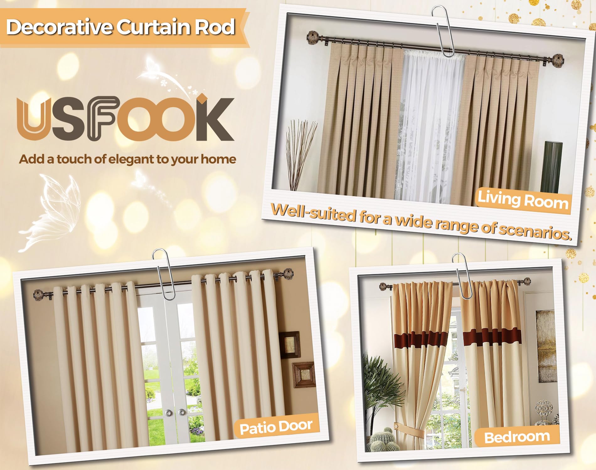USFOOK détail embout tressé mettant en valeur le design raffiné