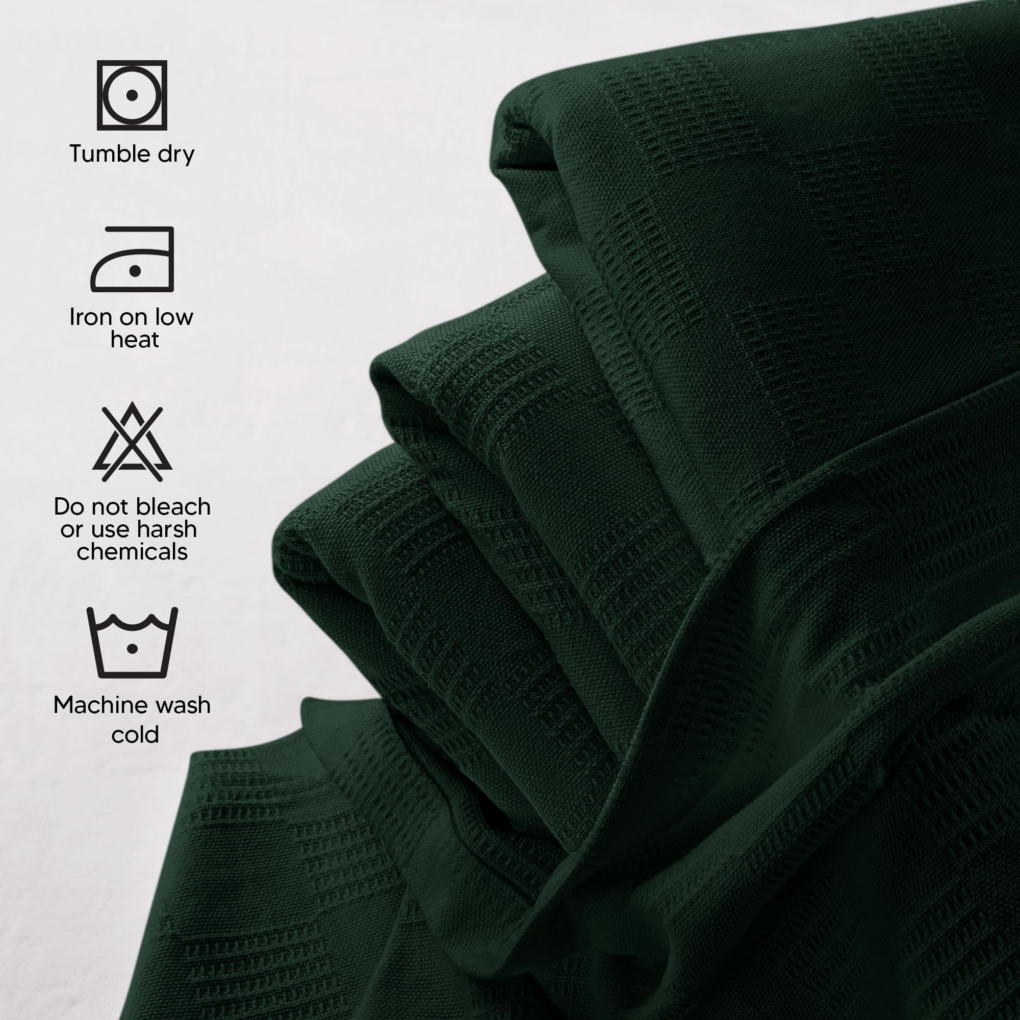 Utopia Bedding détail des bords et coutures pour durabilité et finition soignée