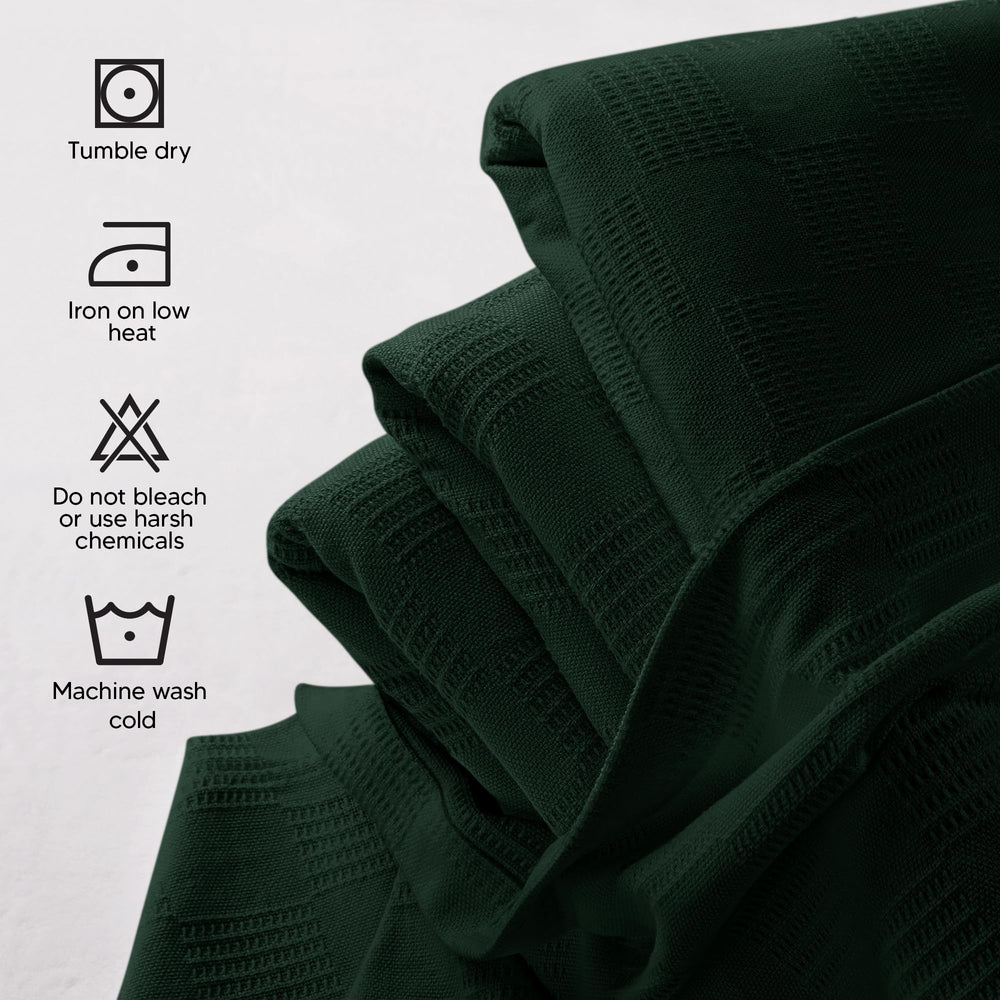 Utopia Bedding détail des bords et coutures pour durabilité et finition soignée