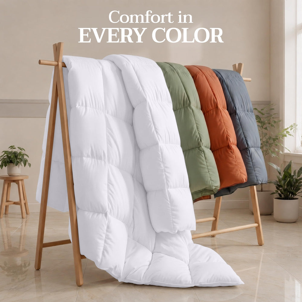 Utopia Bedding coin avec attache facilitant la fixation dans une housse