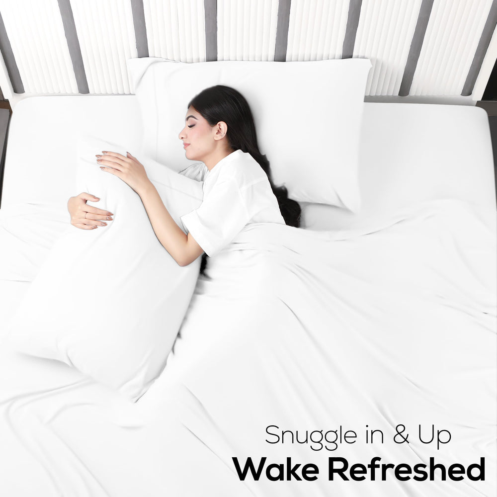 Utopia Bedding comparaison taille sur matelas montrant capacité de la poche de 15 pouces