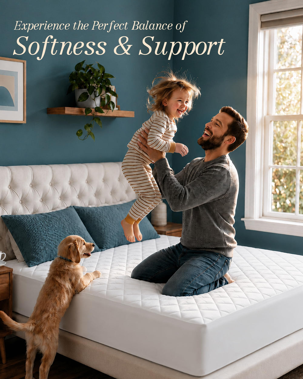 Utopia Bedding comparaison d'échelle montrant dimensions 60x75 pouces