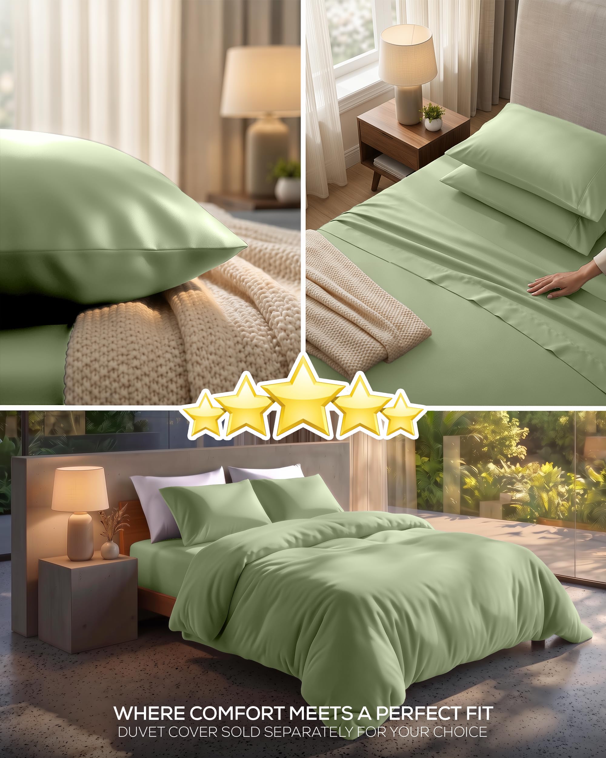 Utopia Bedding comparaison taille sur matelas queen montrant ajustement précis et couverture