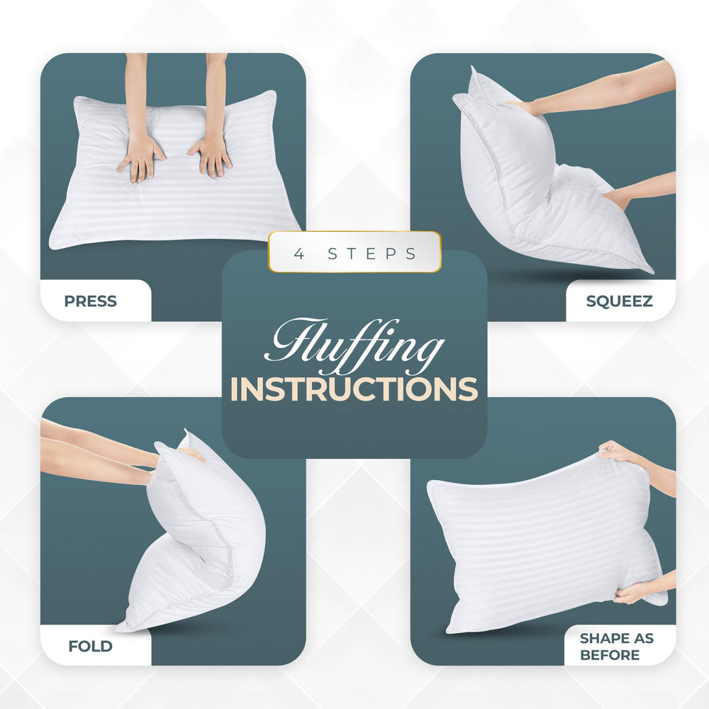 Utopia Bedding oreiller dans une chambre stylée lifestyle suggérant confort hôtelier chez soi